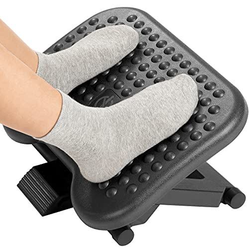 3) Adjustable Plastic Under Desk Foot Rest