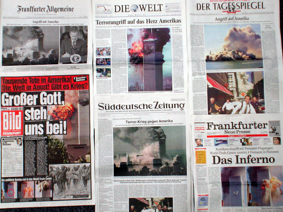 How the 9/11 attacks were reported on front pages around the world