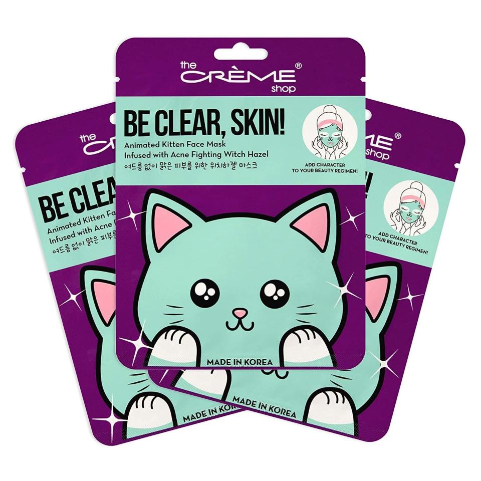 14) Korean Skin Care Animal Face Mask Sheet 3 Pack