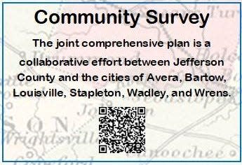 Use this QR code to access Jefferson County's Joint Comprehensive Plan survey.