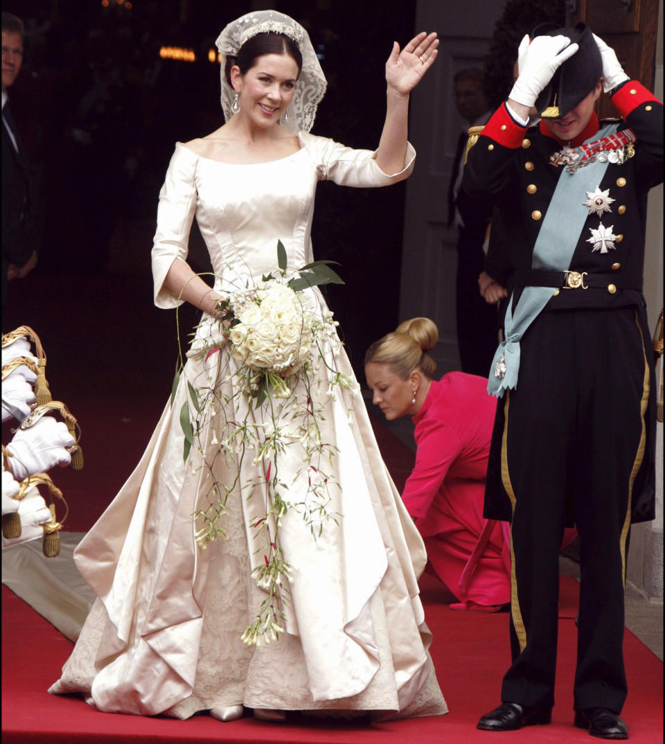 Australia’s Princess Mary also wore a similar dress in 2004. Photo: Getty