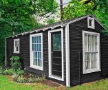 <p>Dallas designer Paige Morse renovated two 100-year-old sheds in her backyard to create a cozy home away from home. With just two rooms and 250 square feet, her space is remarkably stylish and space-efficient.</p><p><a class="link " href="https://www.amazon.com/Tiny-House-Live-Small-Dream/dp/0525576614?tag=syn-yahoo-20&ascsubtag=%5Bartid%7C10050.g.1887%5Bsrc%7Cyahoo-us" rel="nofollow noopener" target="_blank" data-ylk="slk:SHOP TINY HOUSE COFFEE TABLE BOOKS;elm:context_link;itc:0;sec:content-canvas">SHOP TINY HOUSE COFFEE TABLE BOOKS</a></p>