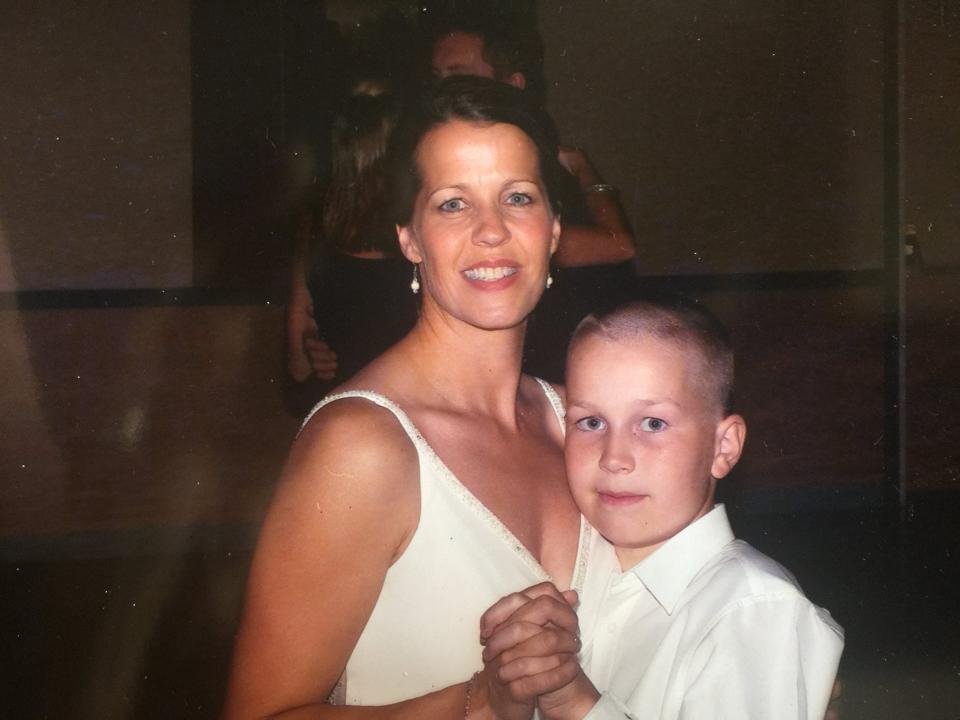 Julie West with son Jake, who died in 2013 at the age of 17.