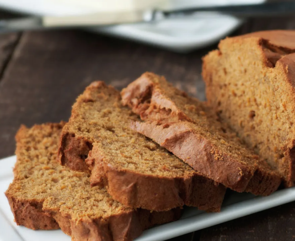 <p>Gayle Covner</p><p>Re-purpose any leftover cooked pumpkin to make this leftover pumpkin pie spice bread. </p><p><strong>Get the recipe: <a href="https://parade.com/235472/gaylecovner/repurposing-thanksgiving-pumpkin-pie-spice-bread/" rel="nofollow noopener" target="_blank" data-ylk="slk:Leftover Pumpkin Pie Spice Bread;elm:context_link;itc:0;sec:content-canvas" class="link rapid-noclick-resp">Leftover Pumpkin Pie Spice Bread</a></strong></p>