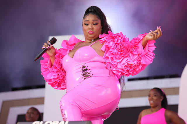 Lizzo Bares Almost All in See-Through Mesh Gown for Cardi B's Birthday