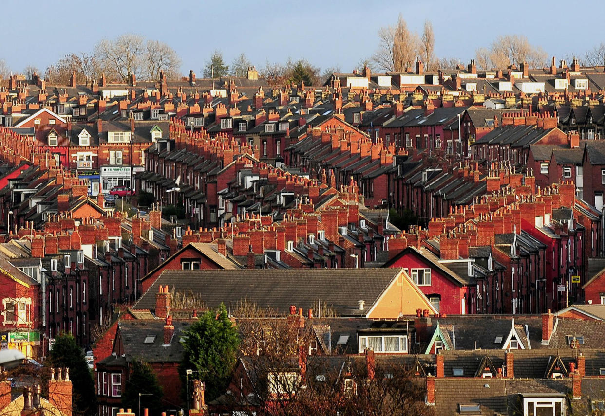 A general view of residential properties in Leeds, as the Chancellor announces his annual pre-budget report.