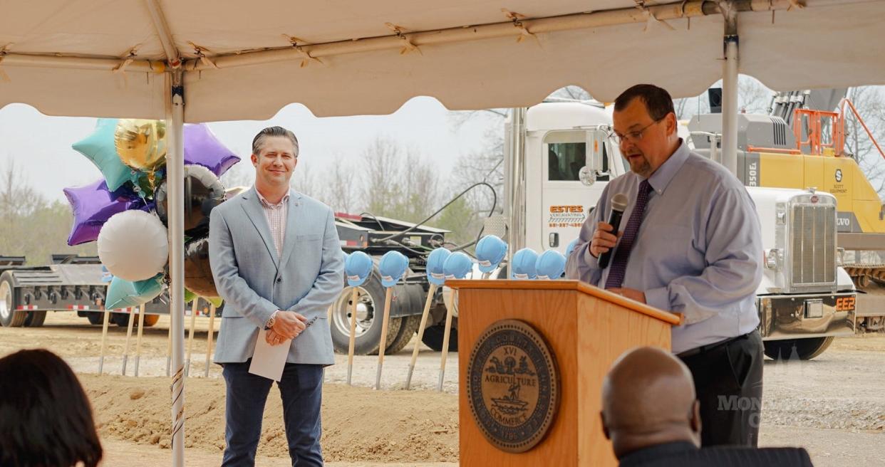 Montgomery County Animal Care and Control director Dave Kaske speaking at the groundbreaking of the Montgomery County Animal Care and Control facility on Friday, March 22, 2024.