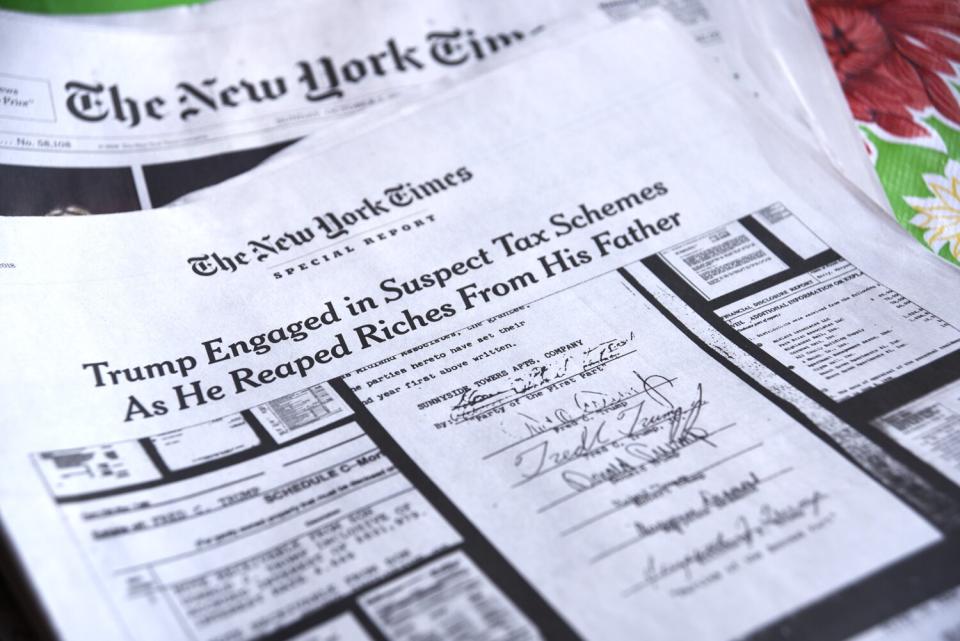 A special report in the October 7, 2018 edition of The New York Times investigates suspect tax schemes used by Donald Trump