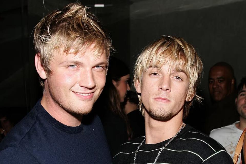 Aaron Carter pictured with his Backstreet Boys brother Nick (Getty Images)