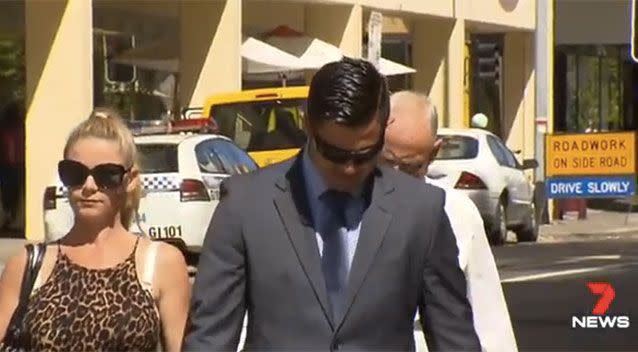 Paul Marsandi arrives in court. Source: 7 News