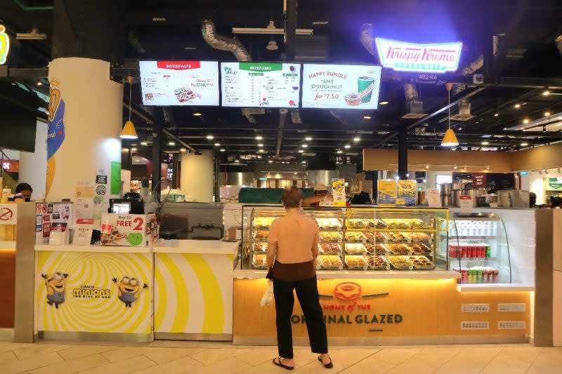 krispy kreme minion donuts - stall front