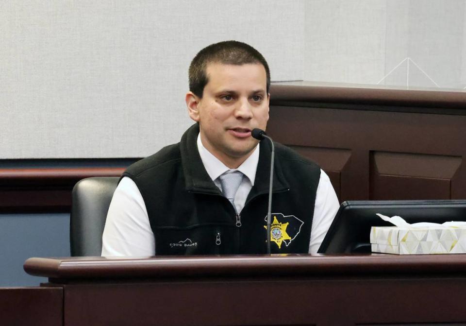 The first witness to the aftermath of the homicide was sheriff’s deputy Lucas Frame, shown here.