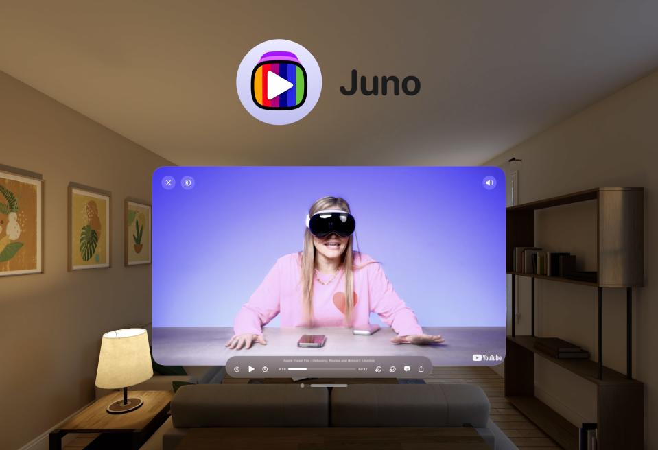 Christian Selig 為 Vision Pro 開發的 Juno 第三方 YouTube 客戶端