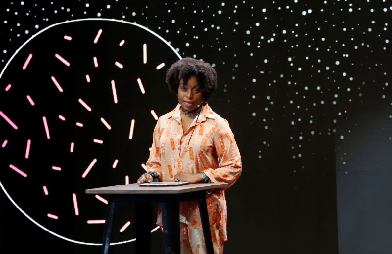 Nigerian writer Chimamanda Ngozi Adichie speaks during the Congress of the Future in Santiago