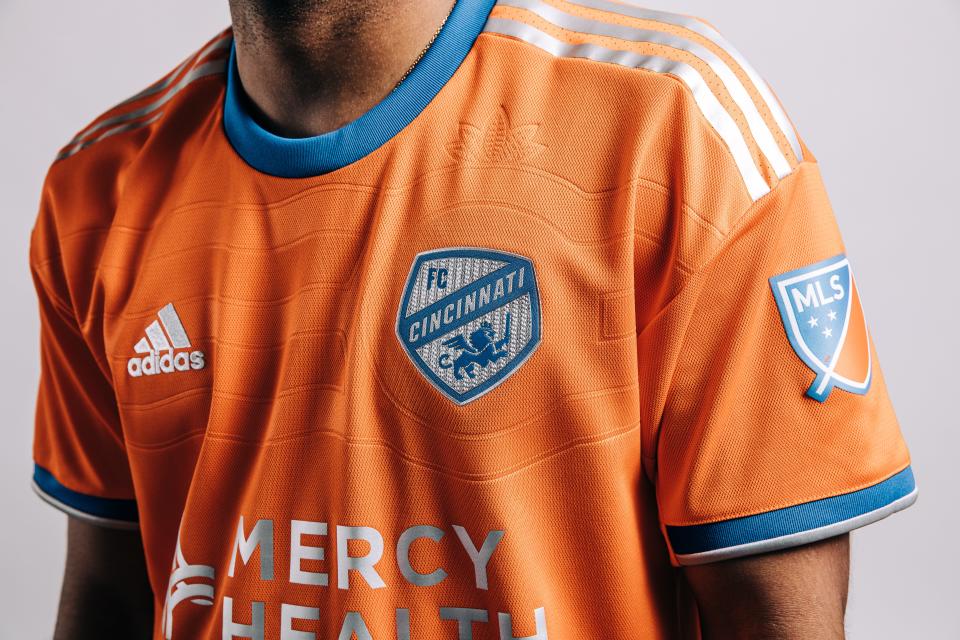 FC Cincinnati on Feb. 18 unveiled its secondary kit for the 2022 and 2023 seasons. The shirt has design elements that pay homage to the city of Cincinnati's flag.