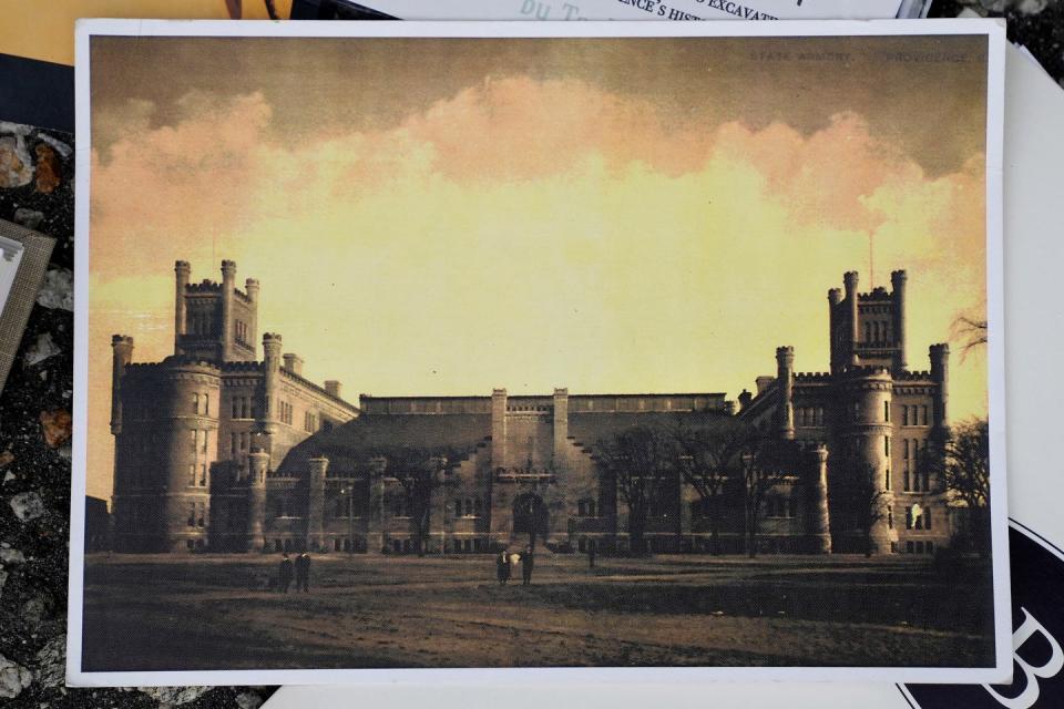 A postcard in the WBNA's collection depicts the Cranston Street Armory in its heyday.