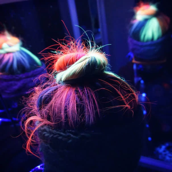 2016 Already Has a Signature Weird Hair Trend: Glow-in-the-Dark Rainbow  Locks