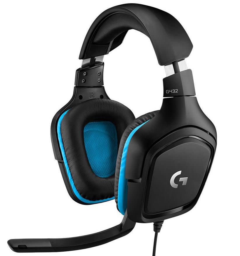 Logitech G432 7.1 Surround Sound Wired Gaming Headset. Image via Walmart.