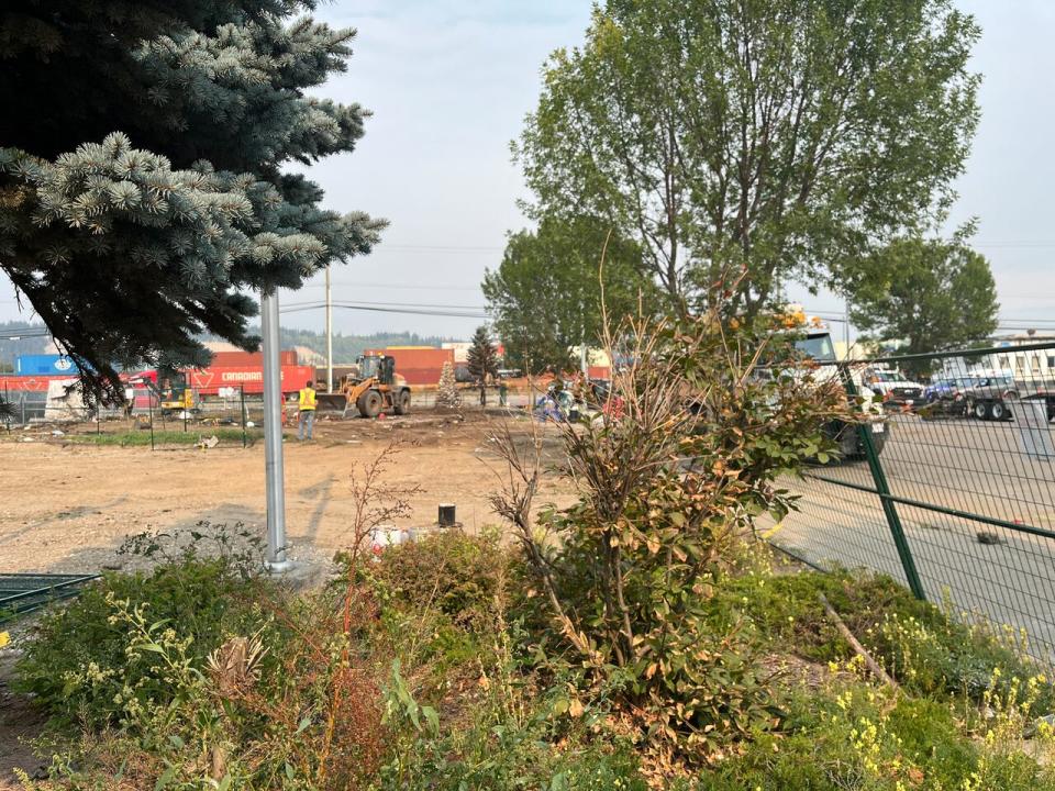 By mid-afternoon, the encampment had been razed to the ground, leaving just dirt where densely populated tents once stood.