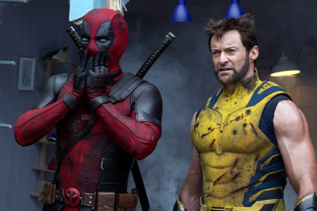 Ryan Reynolds and Hugh Jackman in  'Deadpool & Wolverine.' - Credit: Jay Maidment/20th Century Studios