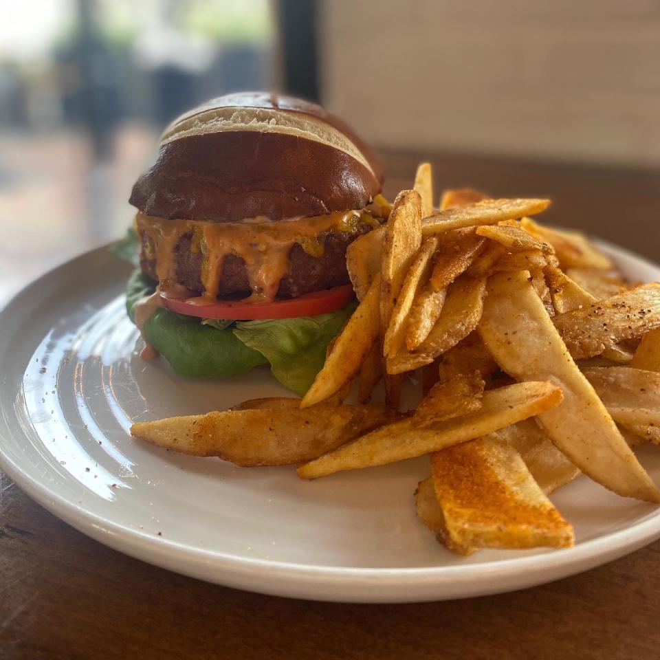 Indulge in the Vegan Burger at Moby Dick Brewing Co.