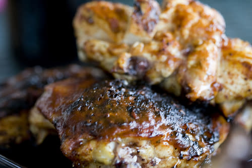 BBQ chicken (up close)