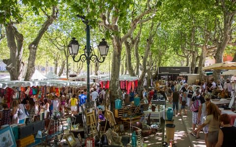 Place des Lices market, St Tropez - Credit: Brooks Kraft