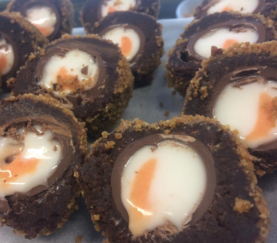 Creme Egg Scotch Eggs