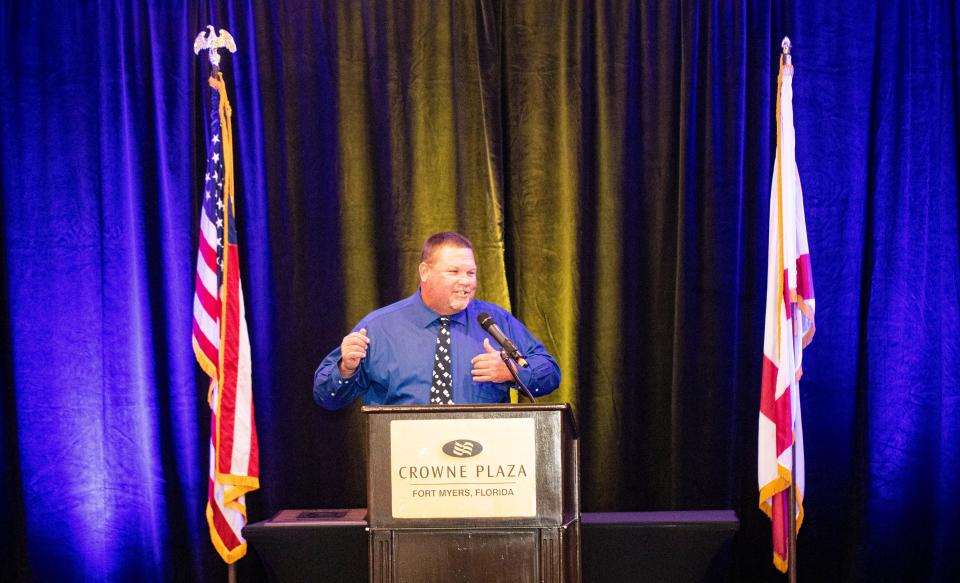 Robert ÒBobbyÓ Pringle, a baseball coach for Riverdale High School was inducted into the 2022 Lee County Athletic Conference Hall of Fame at Crowne Plaza in Fort Myers on Thursday, April 21, 2022. 