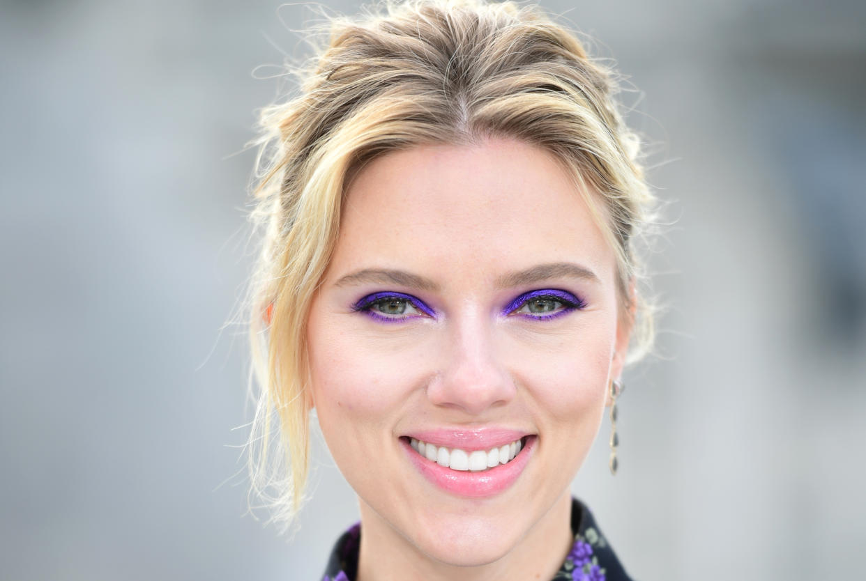 Scarlett Johansson attending a photocall for Avengers: Endgame, at the Corinthia in London. (Photo by Ian West/PA Images via Getty Images)