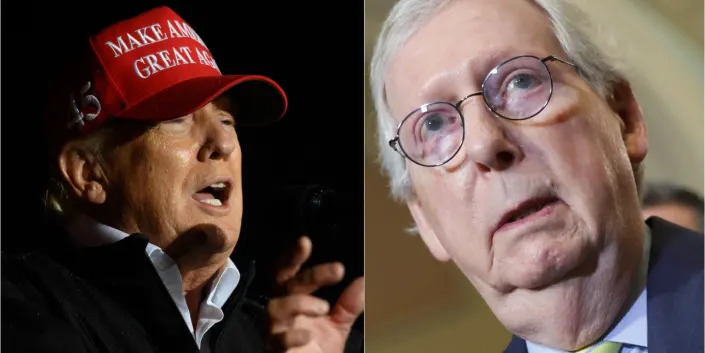 Trump speaks during Pennsylvania rally, Mitch McConnell