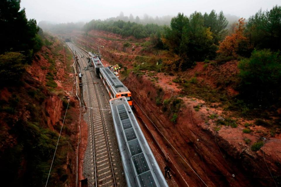 The landslide was reportedly caused by recent heavy downpours (Pau Barrena/AFP/Getty Images)