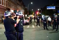 Protesters rally against the death in Minneapolis police custody of Floyd, in the Brooklyn borough of New York City