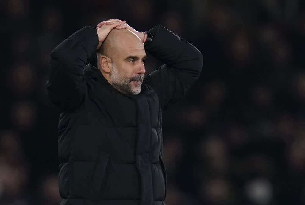 Pep Guardiola’s side are now 12 points clear of Liverpool   (PA Wire)