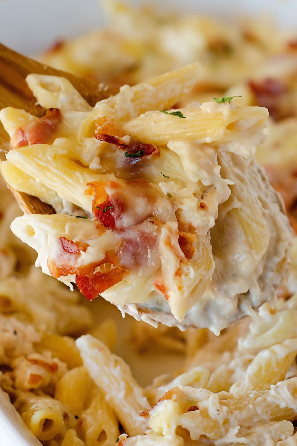 Chicken-Bacon-Ranch Baked Penne