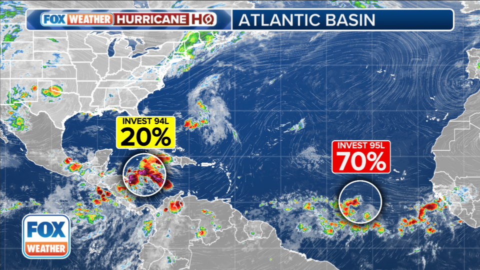 The tropical weather outlook for the Atlantic Basin.