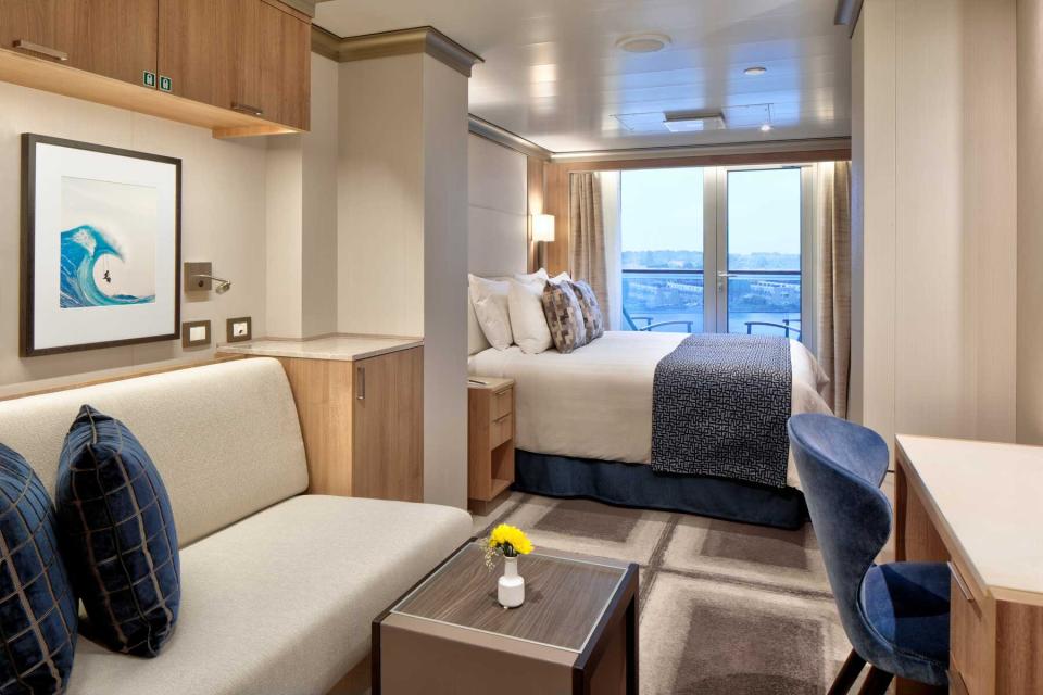 A suite on board the Holland America Rotterdam cruise ship