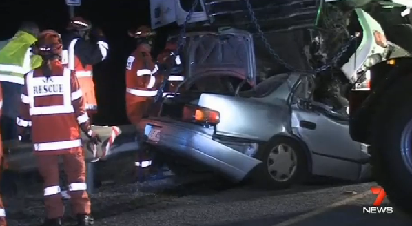 The scene of the crash in June. Photo: 7 News