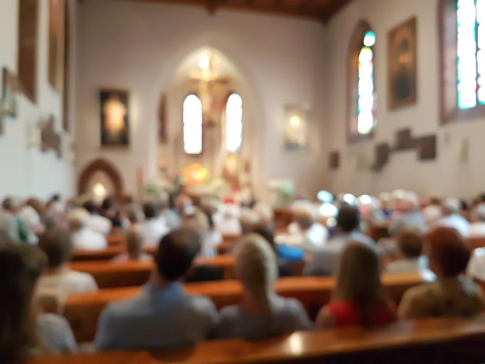 People in a church