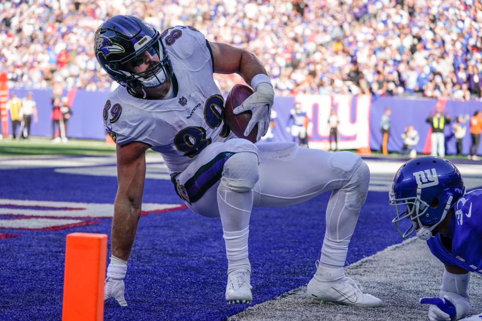 With a bye week to help his ailing knee and shoulder heal, Ravens tight end Mark Andrews is expected to play this week vs. the Panthers.