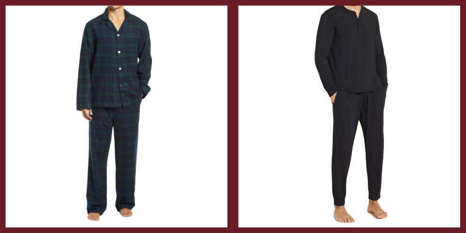 <p class="body-dropcap">At some point (the history is a little blurry, but roughly the 1980s) many men started wearing whatever they found around the house rather than actual pajama set: boxer shorts, old t-shirts, you get the gist. But why? The act of changing into a fresh pair of PJs creates a mental shift from day to night, and it means he can roll into that <a href="https://www.townandcountrymag.com/style/beauty-products/g33546478/best-ring-lights-for-zoom-meetings/" rel="nofollow noopener" target="_blank" data-ylk="slk:Zoom call;elm:context_link;itc:0;sec:content-canvas" class="link ">Zoom call</a> or coffee run without looking disreputable. Plus, there's a certain cool factor that comes with being the type of man who wears coordinated pajamas. Do you really think the James Bonds of the world would sleep in mismatched basketball shorts and an ultimate frisbee t-shirt? Dream on—but do so in style, at least. Below are some of our favorite men's pajamas, from pulled-together sets to relaxed <a href="https://www.townandcountrymag.com/style/fashion-trends/g31817142/best-robes-for-men/" rel="nofollow noopener" target="_blank" data-ylk="slk:loungewear;elm:context_link;itc:0;sec:content-canvas" class="link ">loungewear</a>. </p>