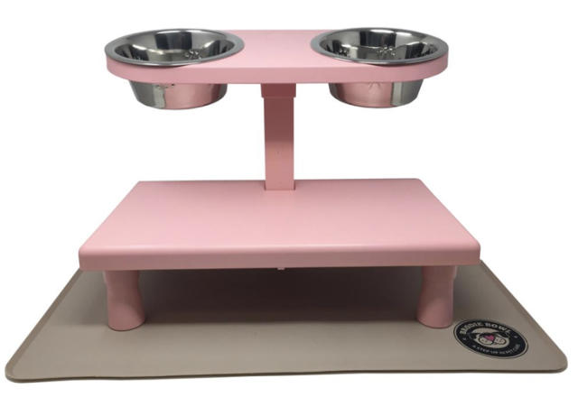 Pawfect Pets 12 Elevated Dog Pet Feeder- Large Raised Dog Bowl Stand w.4  bowls!