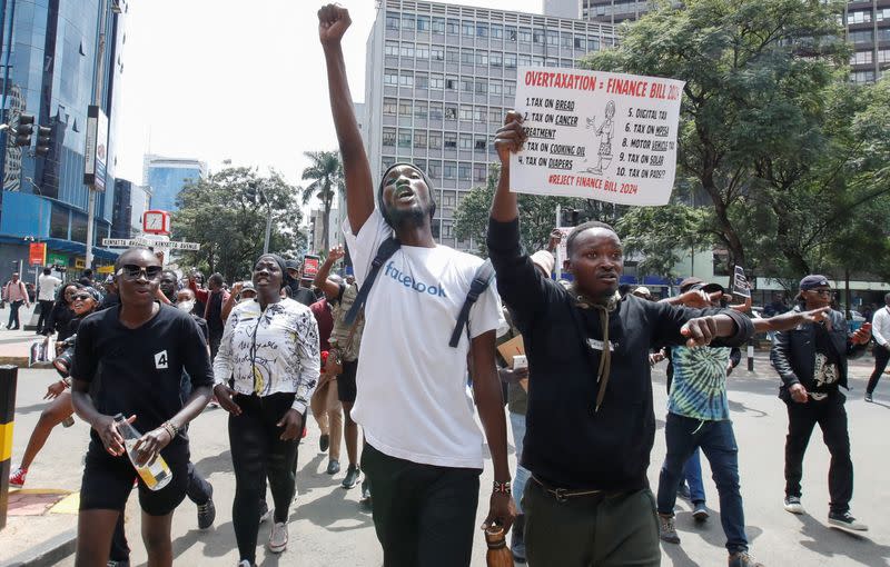 Anti-finance bill protesters clash with police in Nairobi