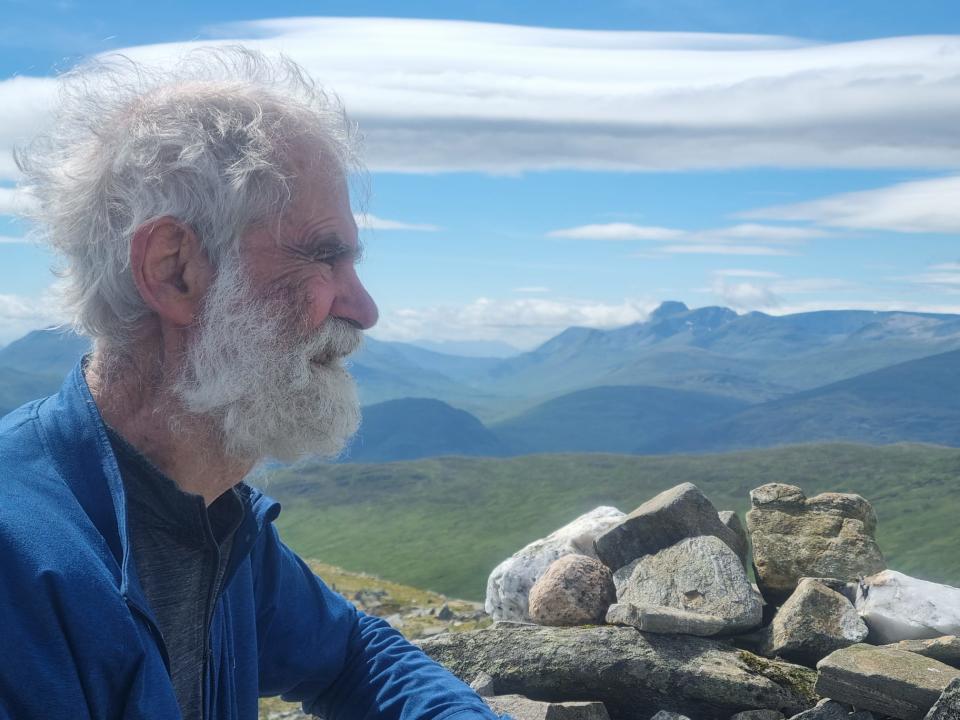 Mr Gardner on his 267th Munro, Beinn na Lap (Nick Gardner Collection/PA)