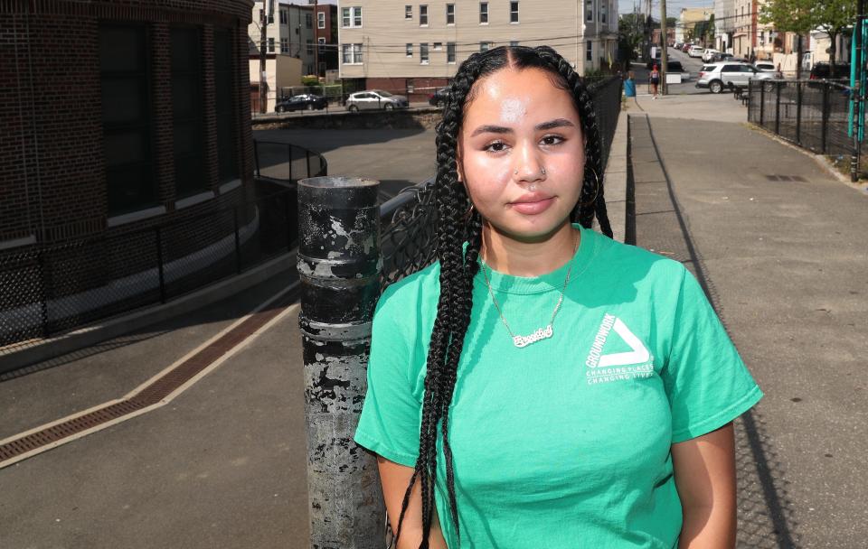 Brianna Rodriguez, a recent Yonkers High graduate, grew up playing in the playground at School 23 in Yonkers. Working with Groundwork Hudson Valley she has realized that her old playground is one of the hottest spots in Yonkers July 1, 2022.   