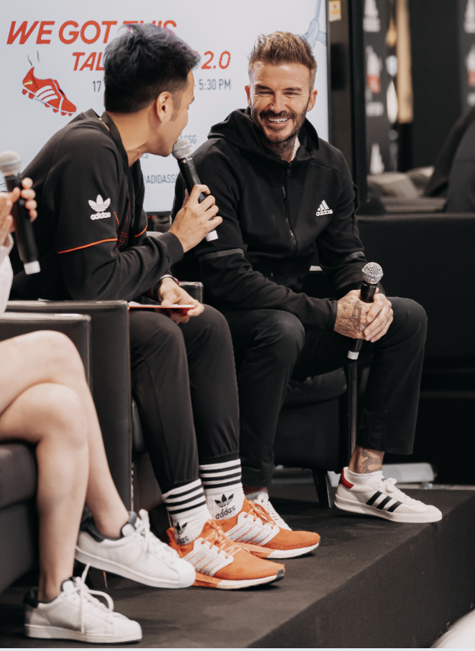 David Beckham in Singapore. PHOTO: Adidas