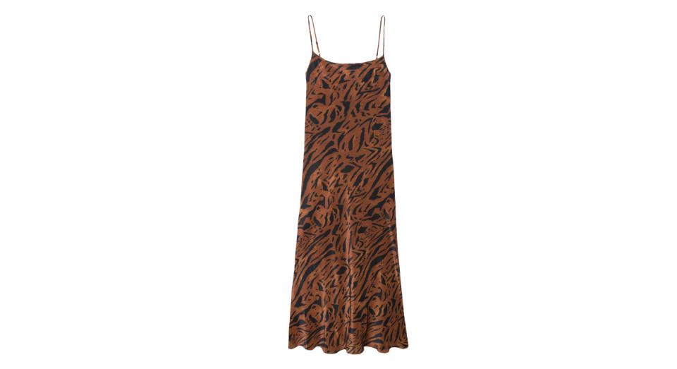 Rixo Holly- Brown Tiger Stripe Dress, £215