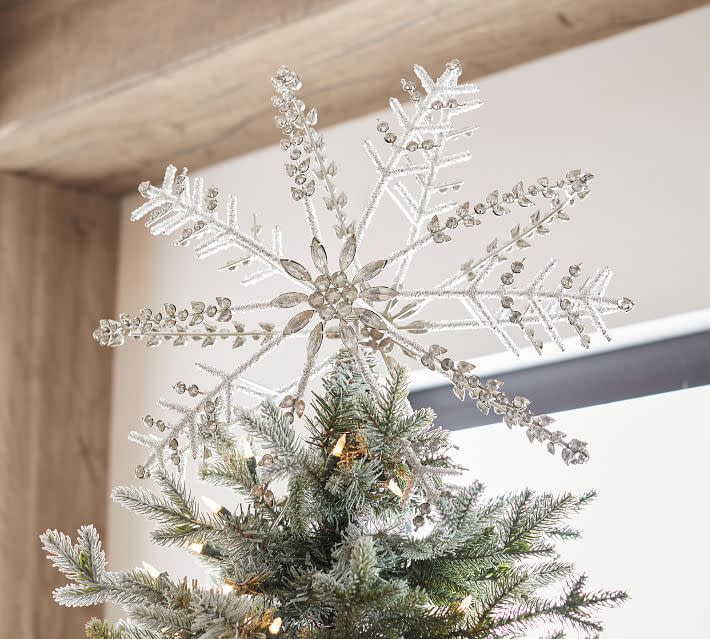 <p><a href="https://go.redirectingat.com?id=74968X1596630&url=https%3A%2F%2Fwww.potterybarn.com%2Fproducts%2Fjeweled-snowflake-christmas-tree-topper&sref=https%3A%2F%2Fwww.townandcountrymag.com%2Fleisure%2Fg42145590%2Fbest-christmas-tree-topper-ideas%2F" rel="nofollow noopener" target="_blank" data-ylk="slk:Shop Now;elm:context_link;itc:0;sec:content-canvas" class="link ">Shop Now</a></p><p>Jeweled Snowflake Tree Topper</p><p>potterybarn.com</p><p>$99.00</p>