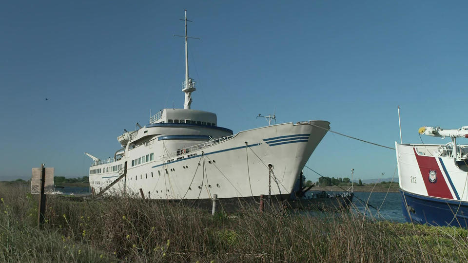 Chris Willson purchased this ex-cruise liner for roughly $800,000 on Craigslist.  / Credit: CBS News