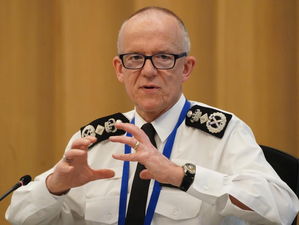 Metropolitan Police Commissioner Sir Mark Rowley answering questions from the London Assembly police and crime committee (PA)